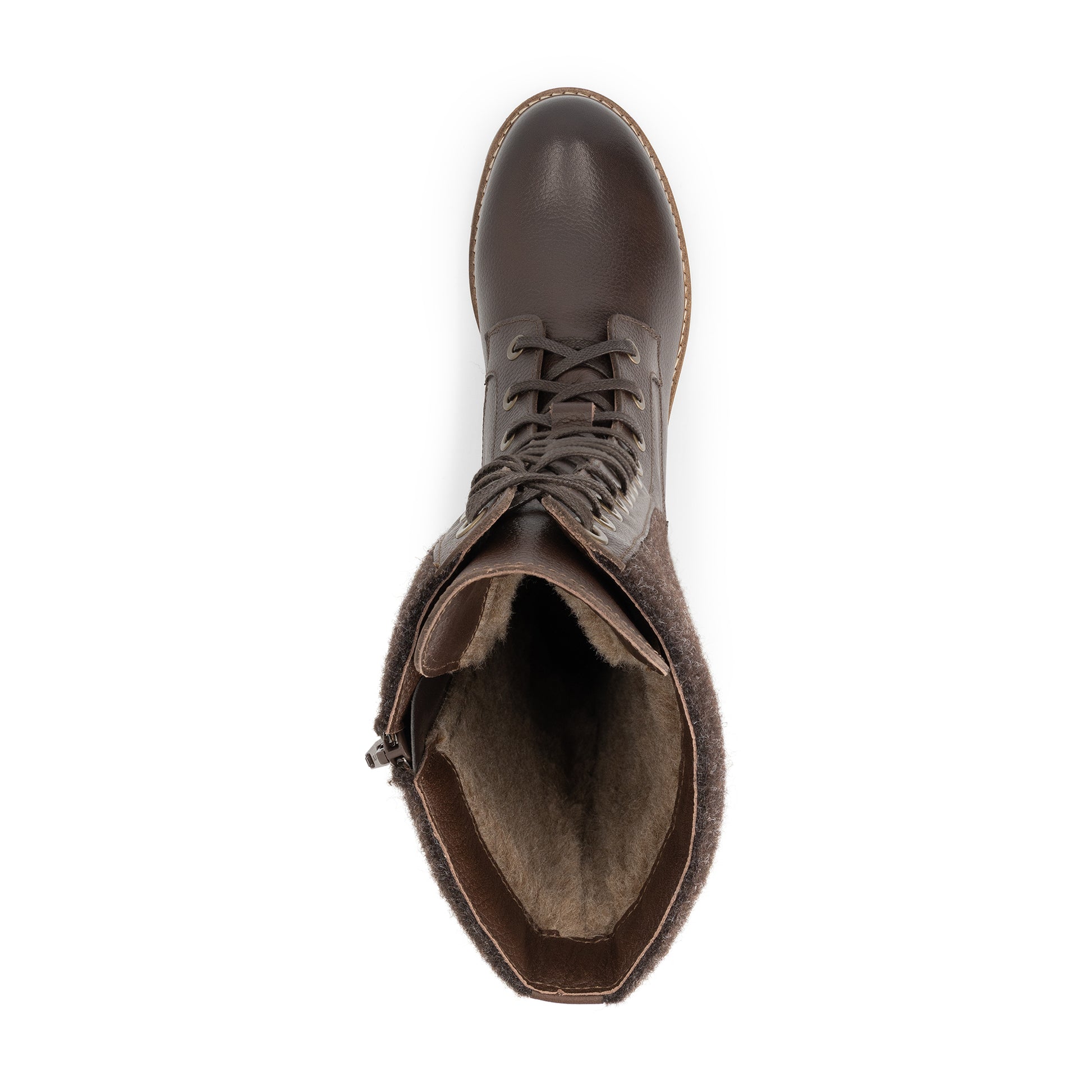 Struve Women - High Lace-up boots - Wool/Felt - Dark brown UPS