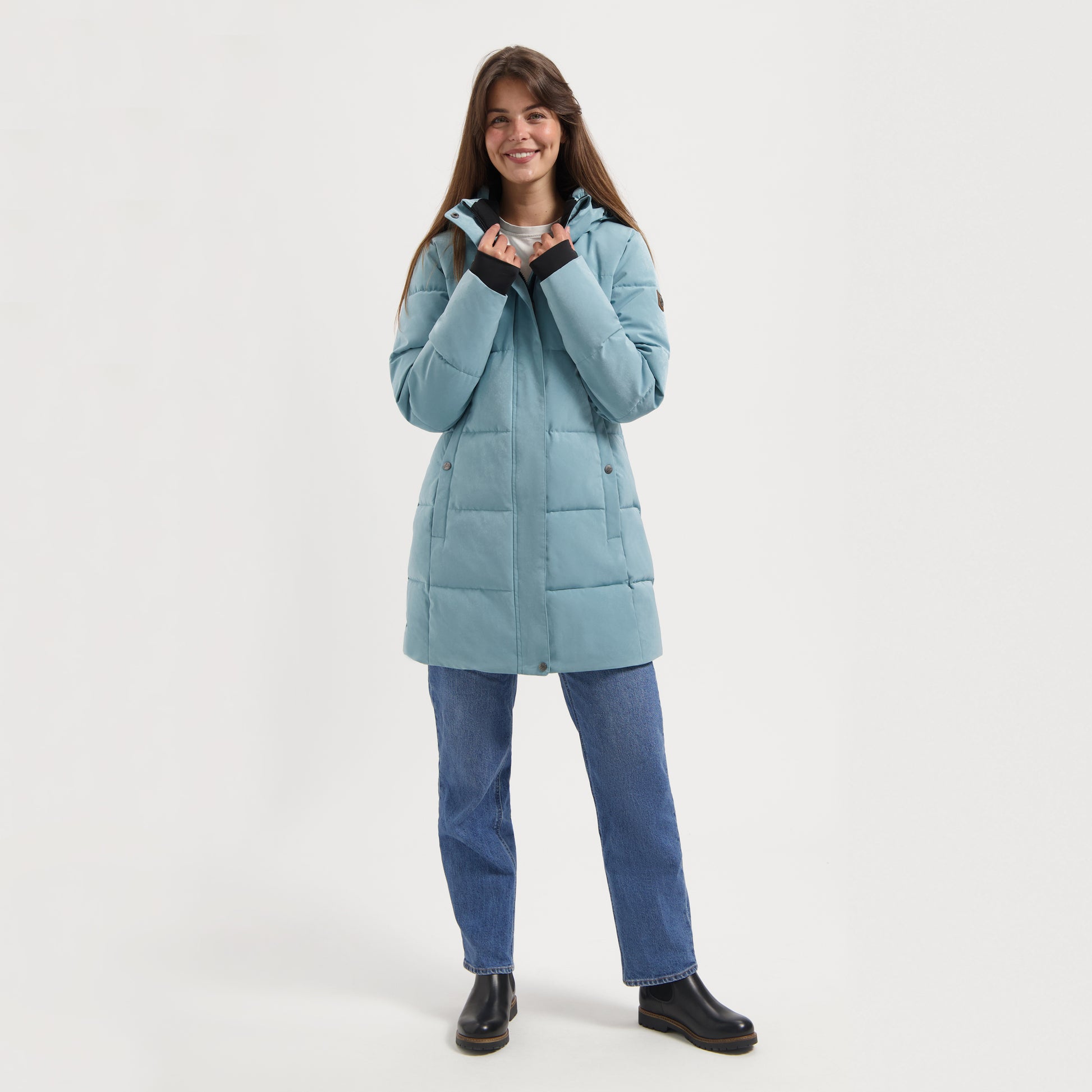 Rissne Women - Puffer jacket - Water-resistant - Light blue MV