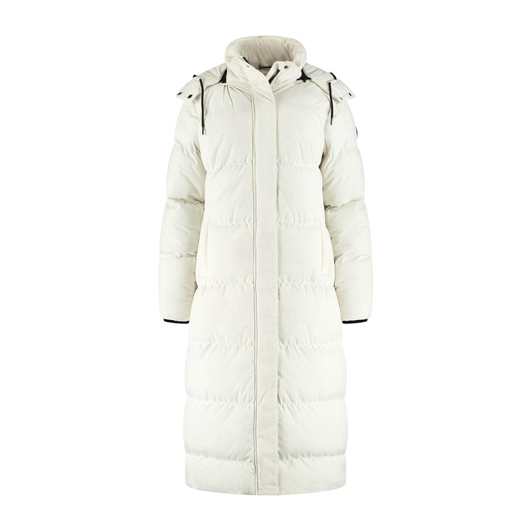 Unni Women - Puffer Winter Jacket - Corduroy - Off-White F