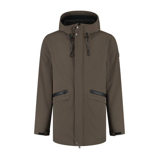 Njal Men - Softshell Jacket - Waterproof - Dark Brown F