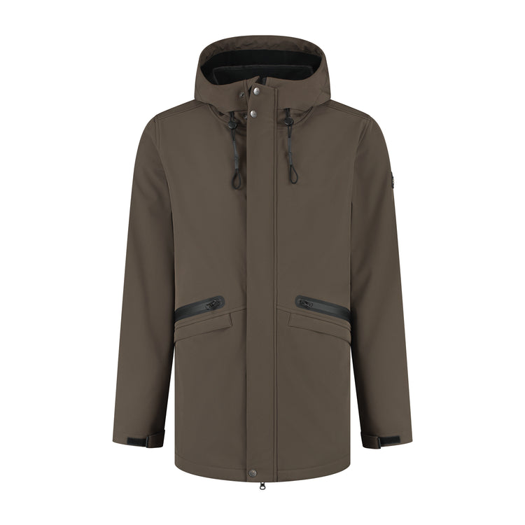 Njal Men - Softshell Jacket - Waterproof - Dark Brown F