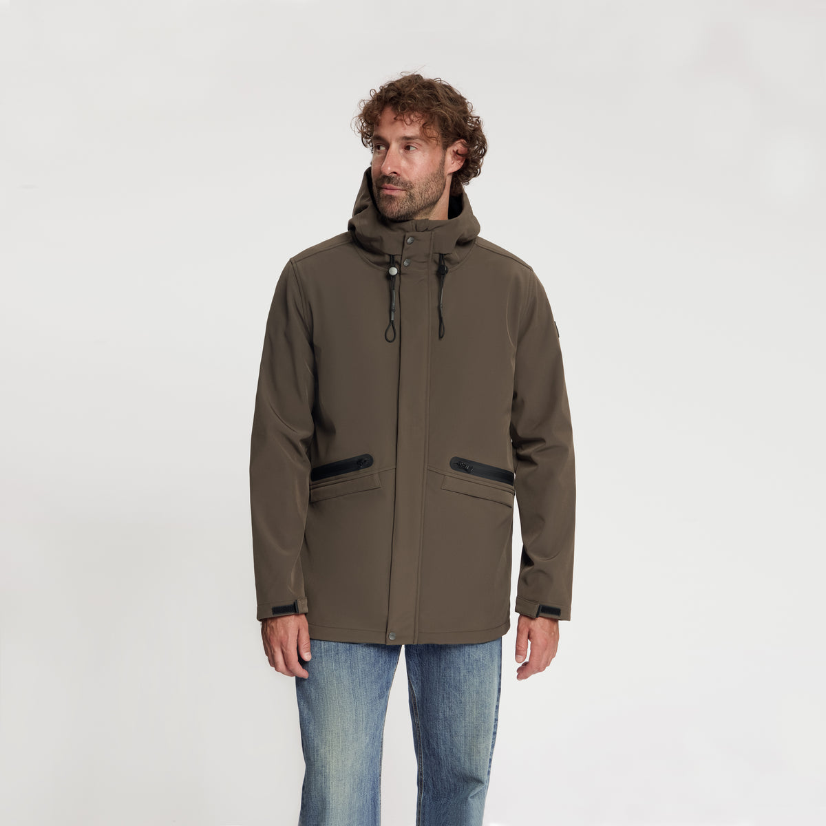 Njal Men - Softshell Jacket - Waterproof - Dark Brown MV