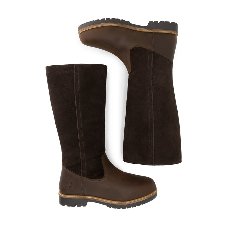 Mossoya Women - Outdoor Boots - Wool-Lined - Dark Brown UPD