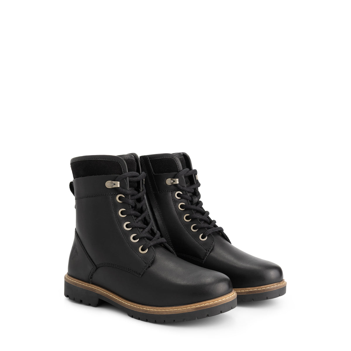 Larvik Women - Lace-up boots - Wool-lined - Black FRD