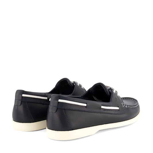Exmouth Women - Boat shoes - Leather - Blue BD