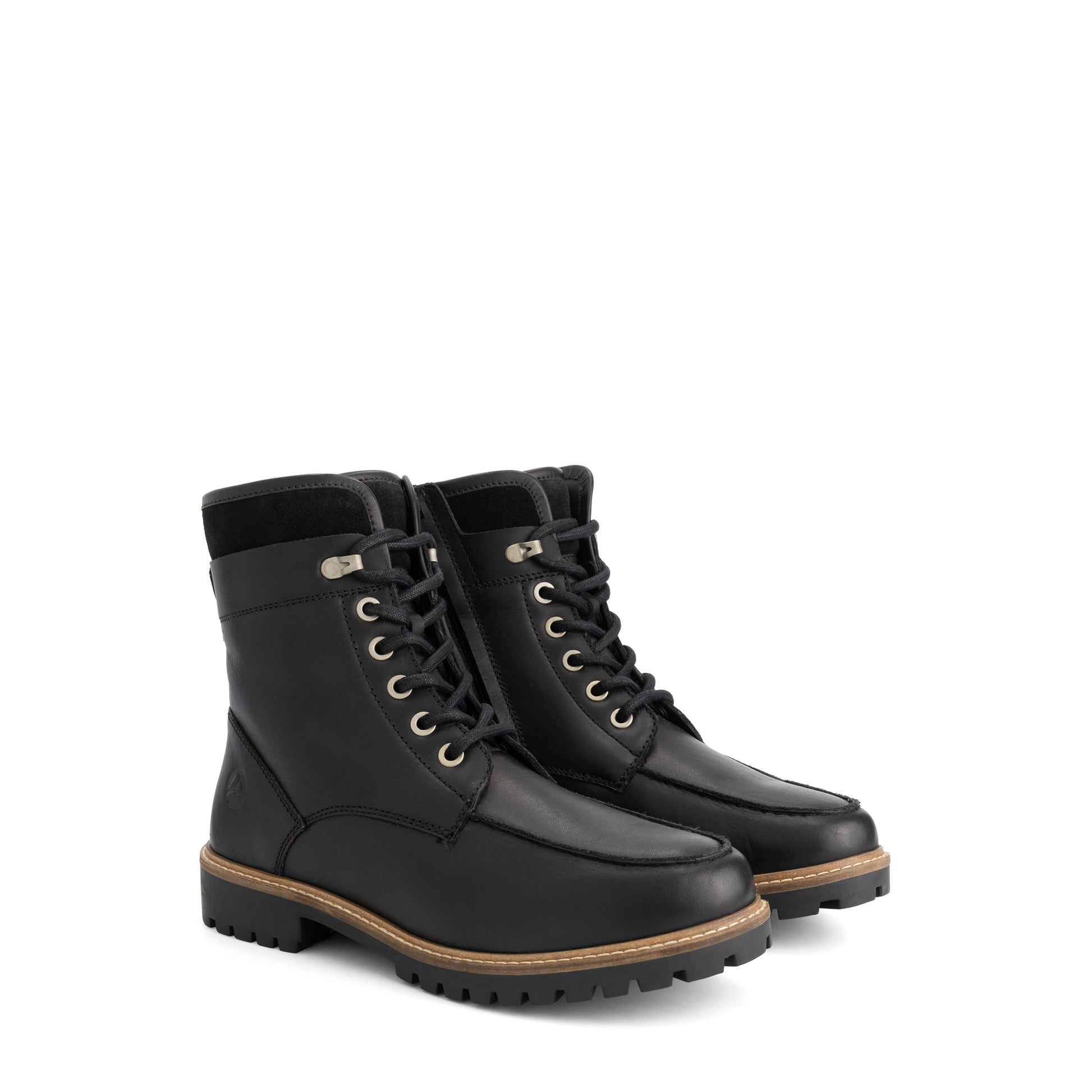 Langstrand Men - Lace-up boots - Wool-lined - Black FRD