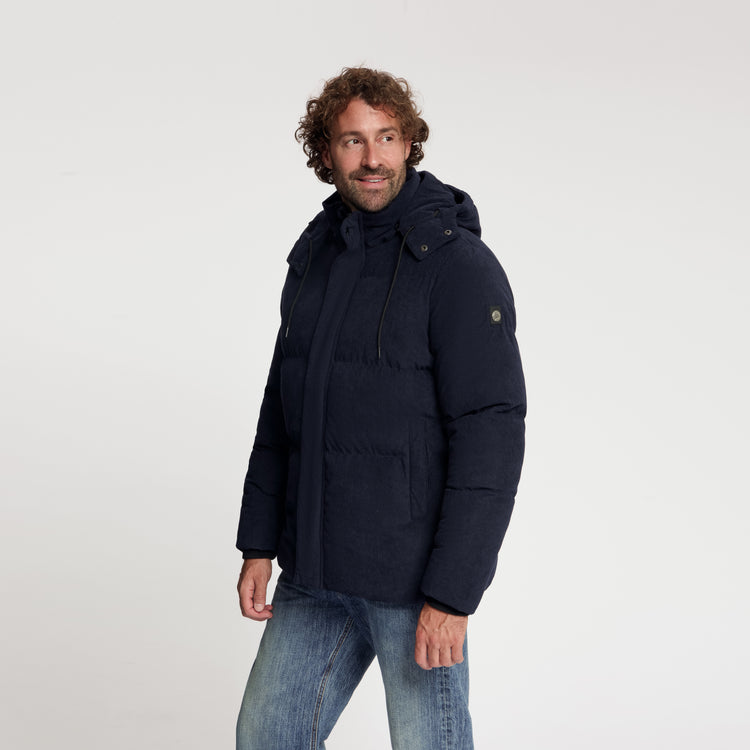 Ulf Men - Puffer Winter Jacket - Corduroy - Navy MV2