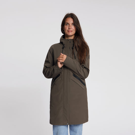 Nilda Women - Softshell Jacket - Waterproof - Dark Brown MV