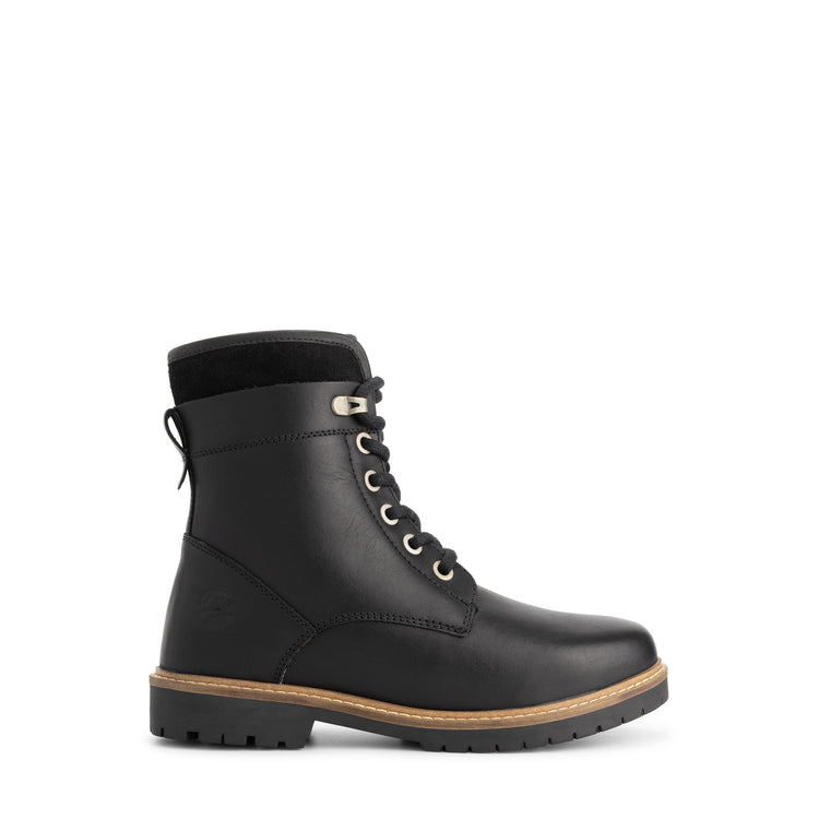 Larvik Women - Lace-up boots - Wool-lined - Black R