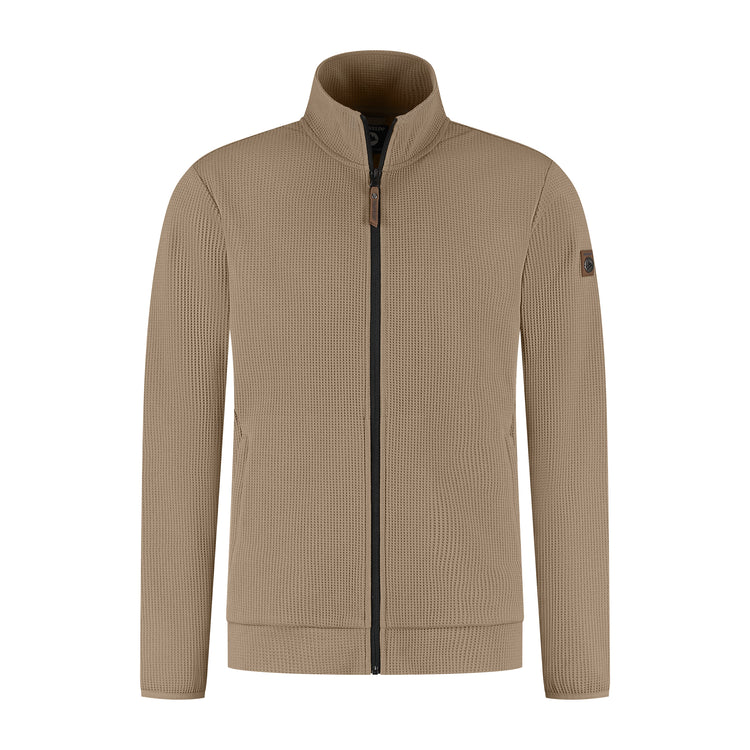 Pavo Men - Outdoor cardigan - Light brown F