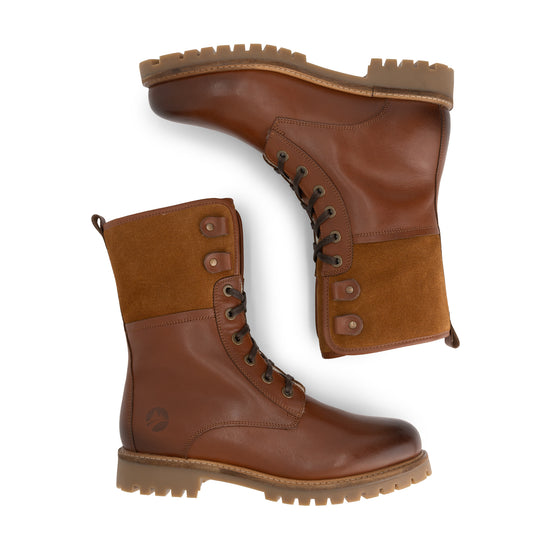 Jostedal Men - Lace-up boots - Wool-lined - Cognac UPD