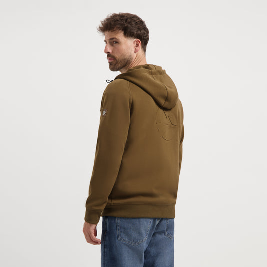 Steffen Men - Hooded Cardigan - Sweat - Brown MV