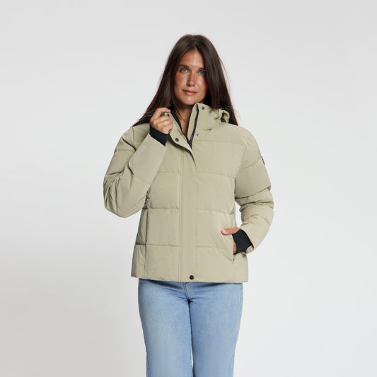 Agnes Women - Puffer Winter Coat - Waterproof - Light Brown MV