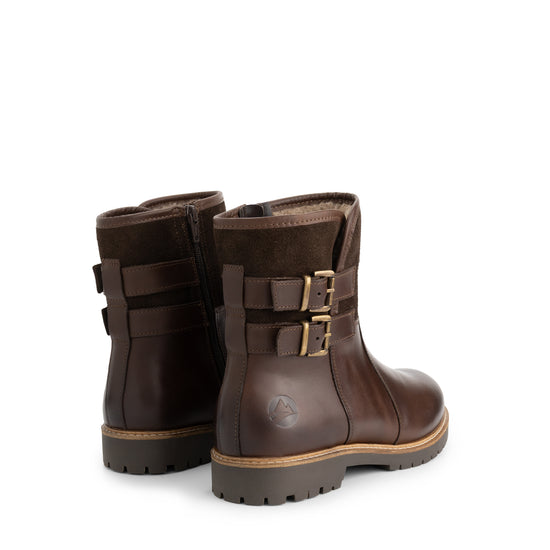Elva Women - Ankle boots - Wool-lined - Dark brown BD
