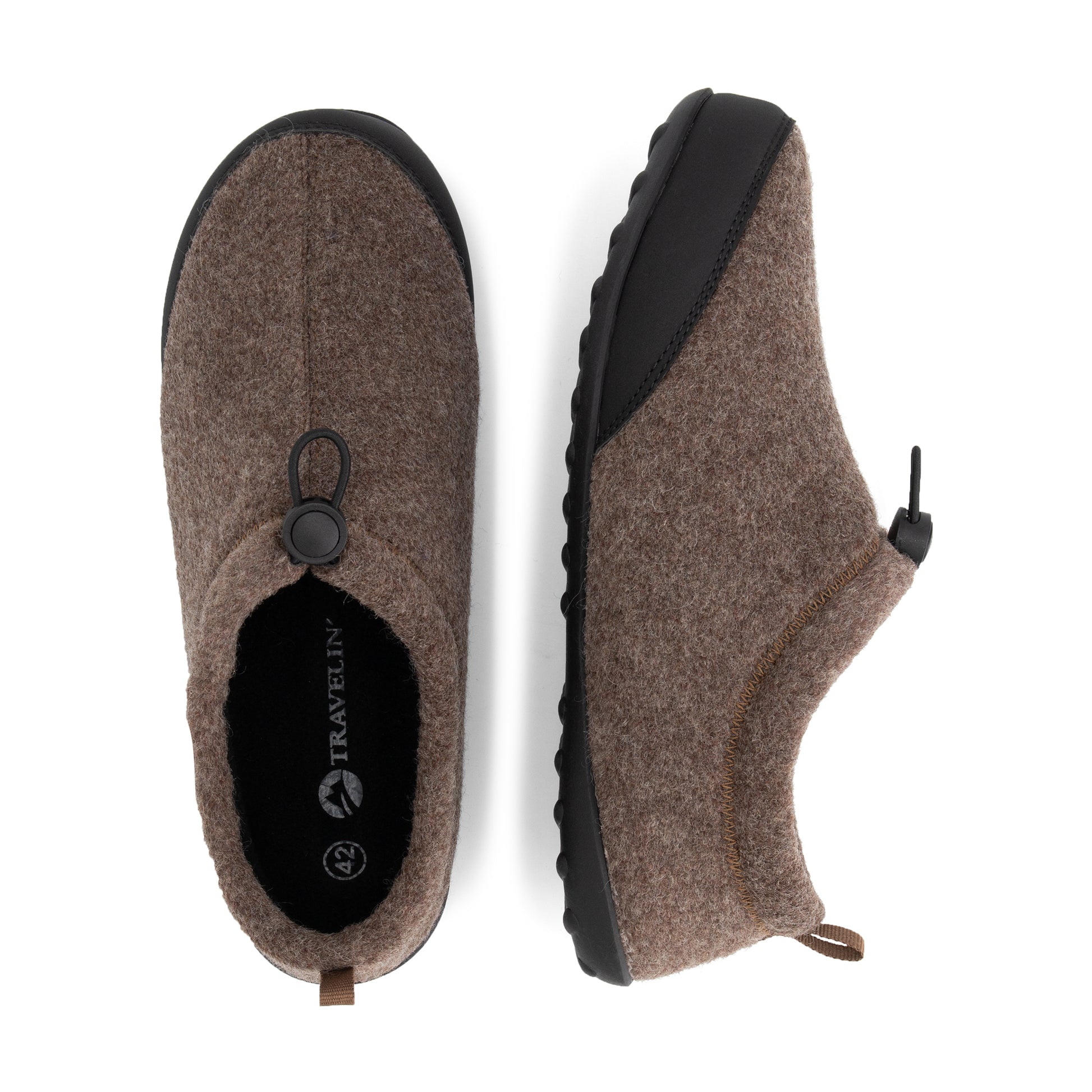 Back2Home Men - House slippers - Wool - Brown UPD