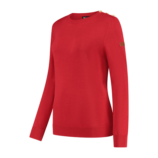 Vadstena Women - Knitted sweater - Red FL