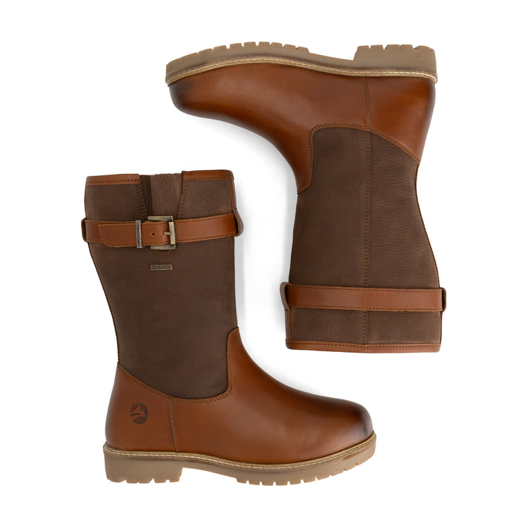 Vrangen Women - Outdoor Boots - Wool-Lined - Cognac UPD