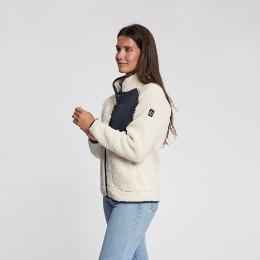 Odile Women - Outdoor Vest - Teddy - Off-White MV2