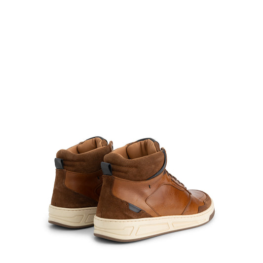 Durham Men - Mid-top sneakers - Leather - Cognac BD