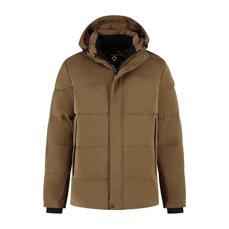 Sverger Men - Puffer jacket - Water-resistant - Brown F