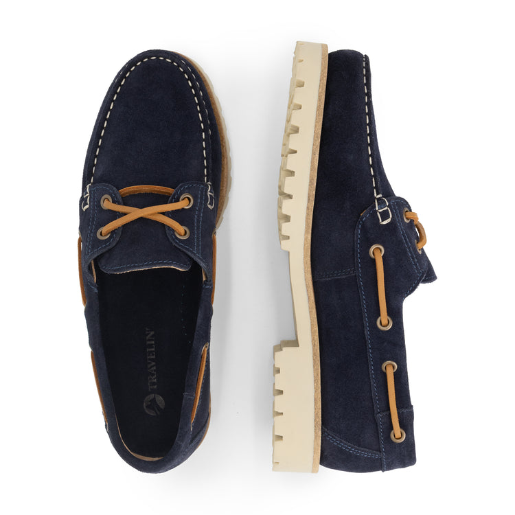 Skjern Men - Boat shoes - Suede - Navy UPD
