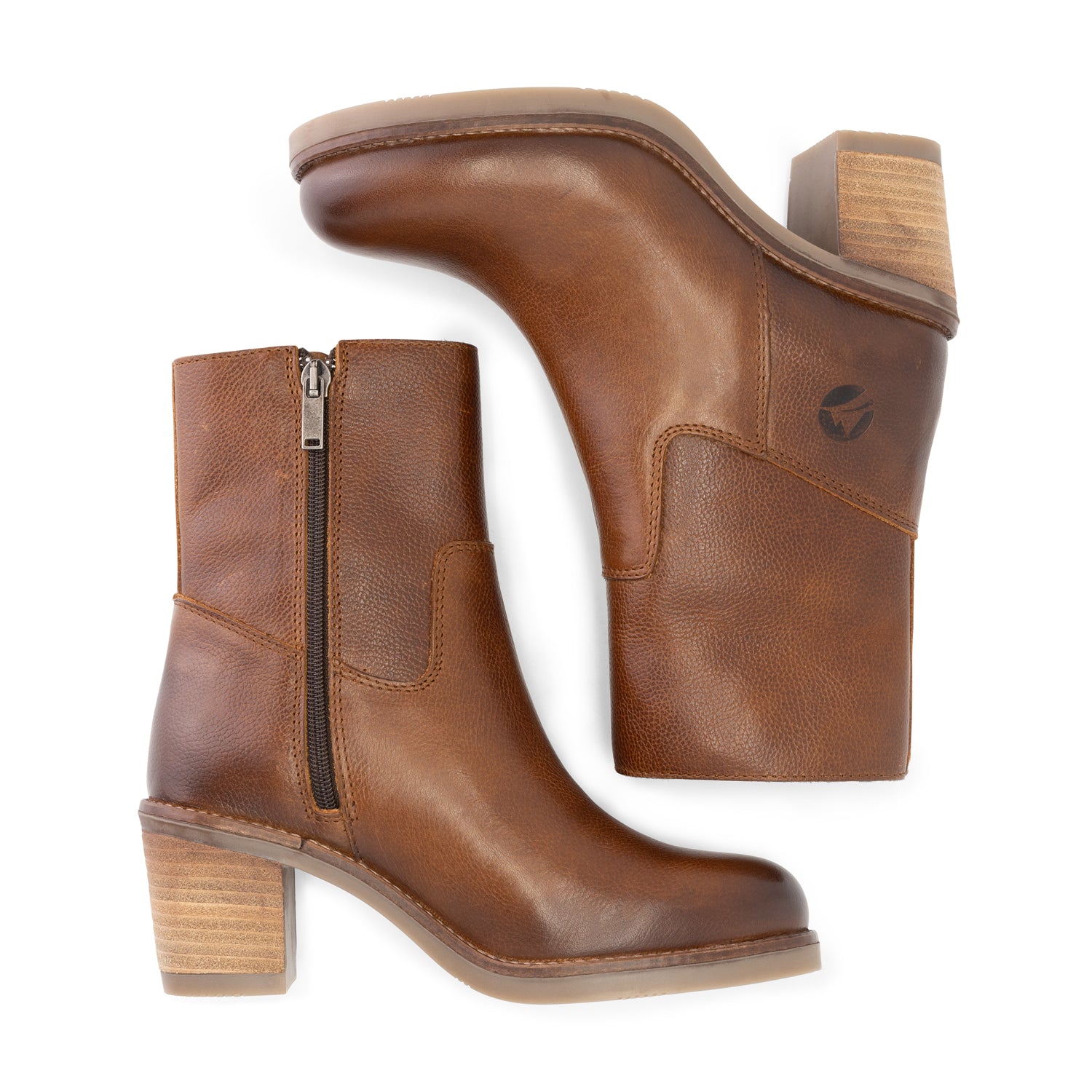Isere - Leather ankle boots - Women - Cognac UPD