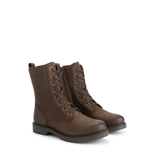 Bossvika Women - Lace-up boots - Nubuck - Dark brown FRD