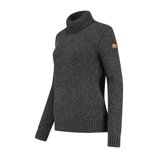 Turtleneck Boda Women - Knitted jumper - Antracite FL