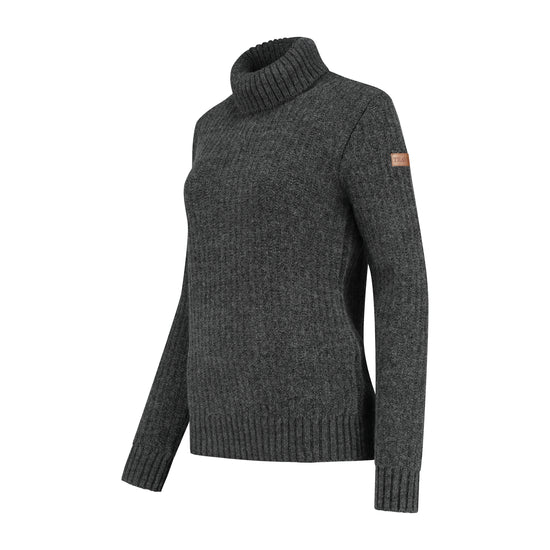 Turtleneck Boda Women - Knitted jumper - Antracite FL