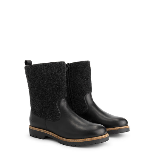 Tanae Women - Boots - Wool/Felt - Black FRD