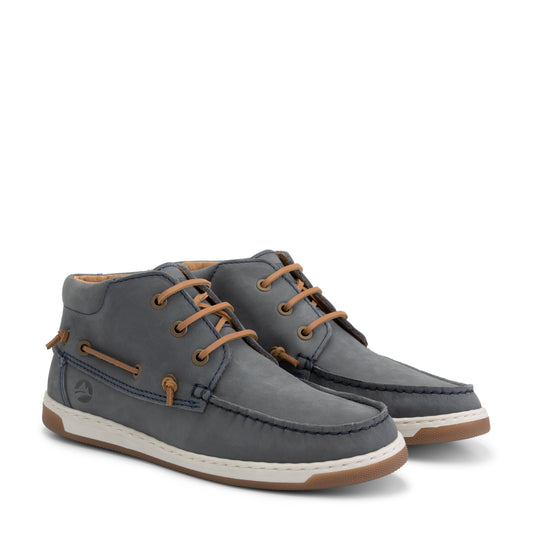 Maenporth Women - Mid lace-up shoes - Leather - Blue FRD