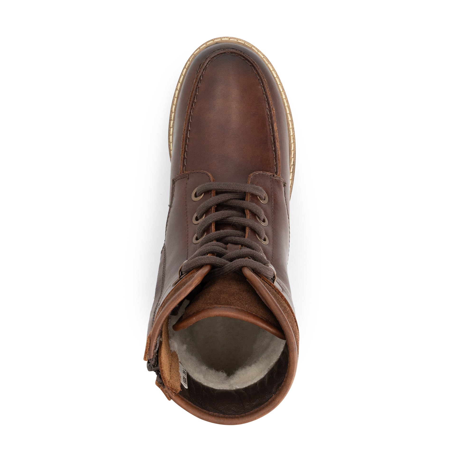 Tronstad Women - Lace-up boots - Wool-lined - Dark brown UPS