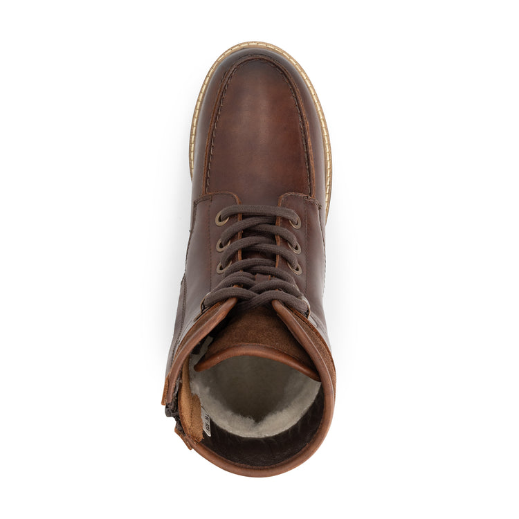 Tronstad Women - Lace-up boots - Wool-lined - Dark brown UPS