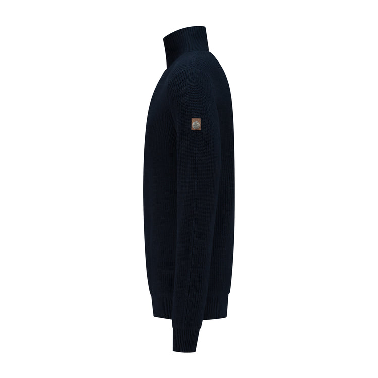 Brecon Men - Sweater - Cashmere blend - Navy L