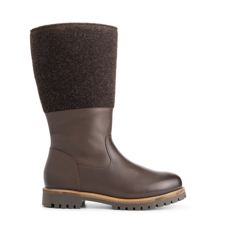 Lagen Men - High boots - Wool/Felt - Dark brown R