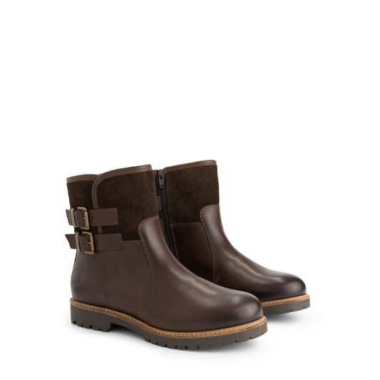 Elva Women - Ankle boots - Wool-lined - Dark brown FRD