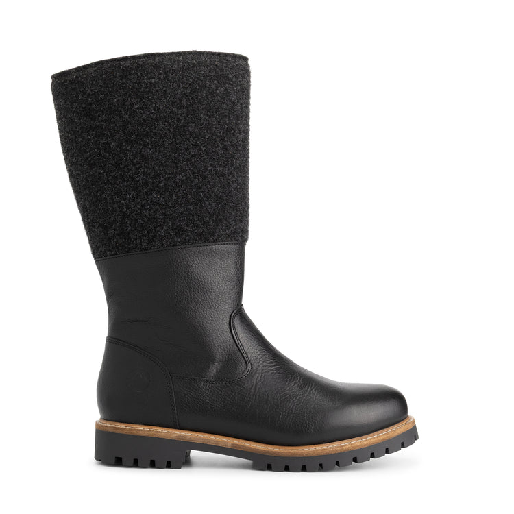 Lagen Men - High boots - Wool/Felt - Black R