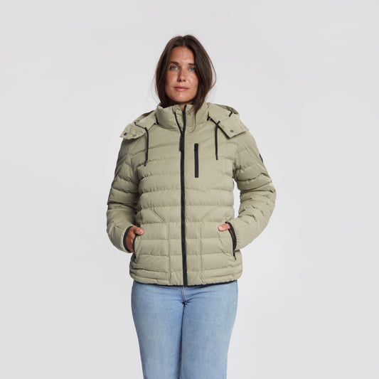Sigrid Women - Puffer Winter Jacket - Waterproof - Light Brown MV