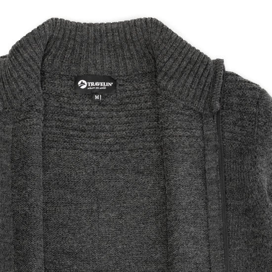 Raahe Men - Knitted cardigan - Dark antracite DCI