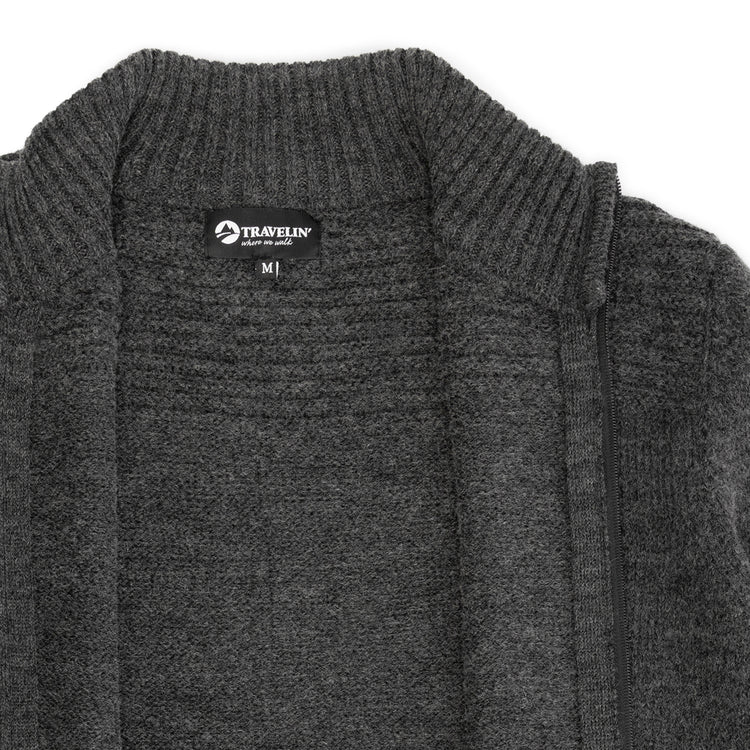 Raahe Men - Knitted cardigan - Dark antracite DCI