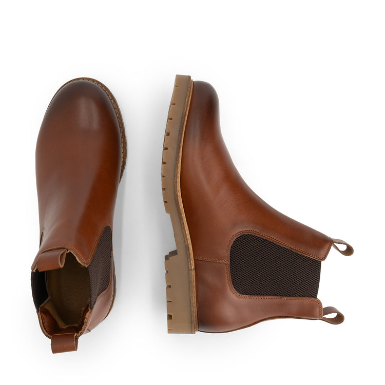 Agder Women - Chelsea boots - Leather - Cognac UPD