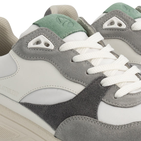Rayleigh Women - Sneakers - Leather - Grey/Green DFW