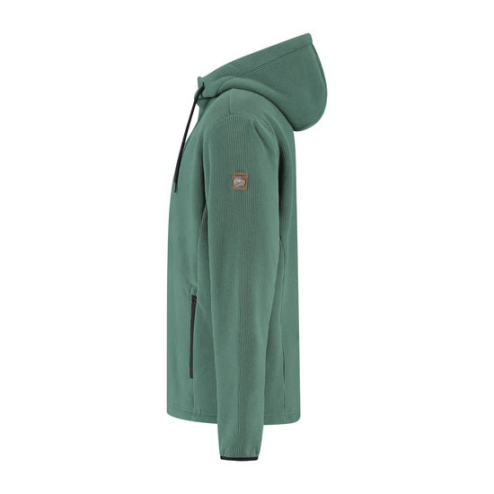 Karlson Men - Hooded Cardigan - Fleece - Dark green L