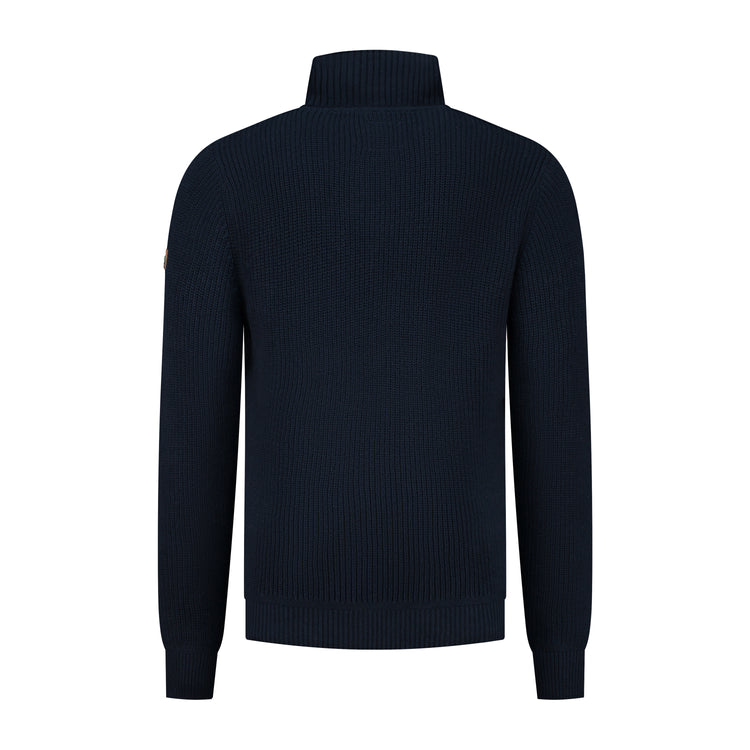 Brecon Men - Sweater - Cashmere blend - Navy B
