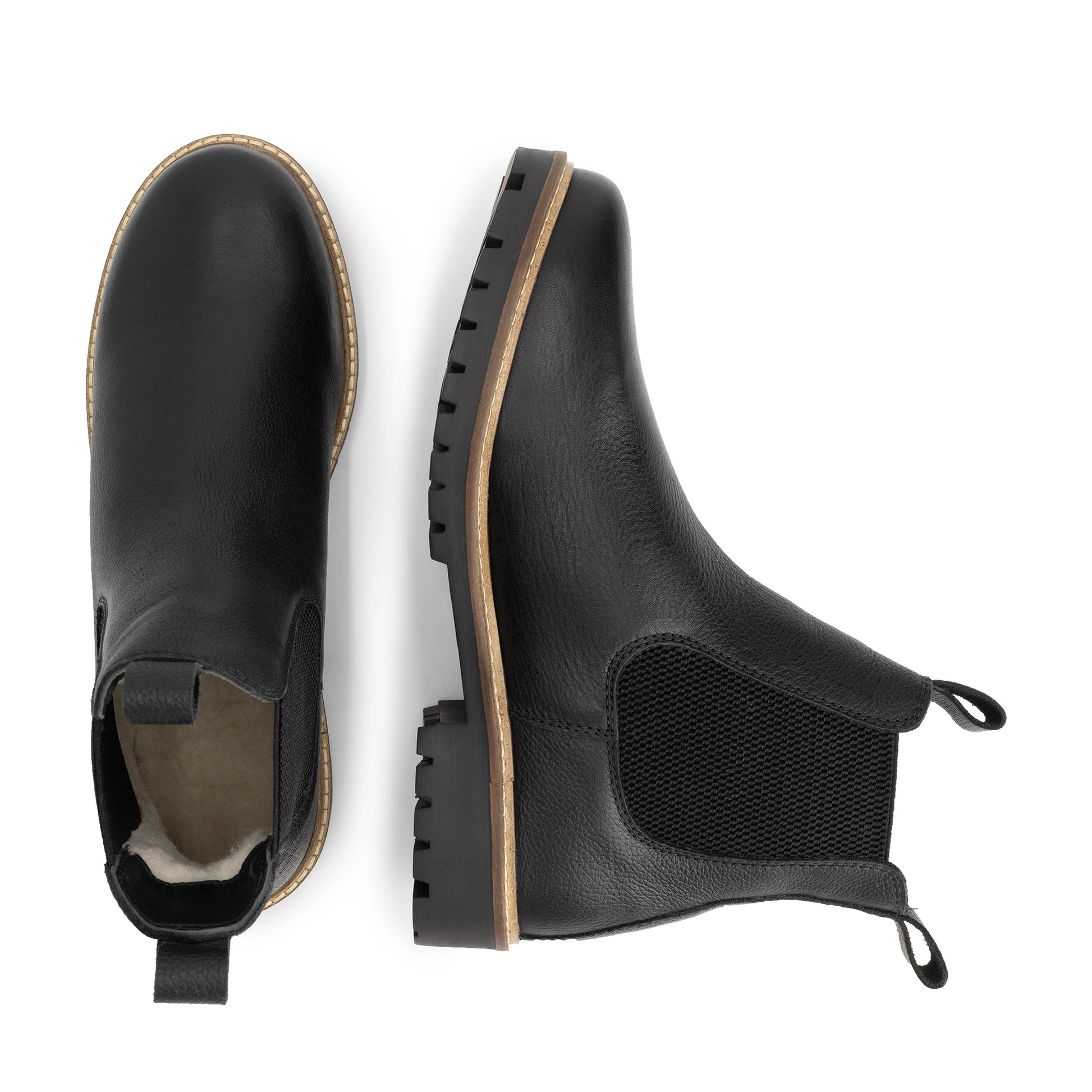 Sirdal Men - Chelsea boots - Wool-lined - Black UPD
