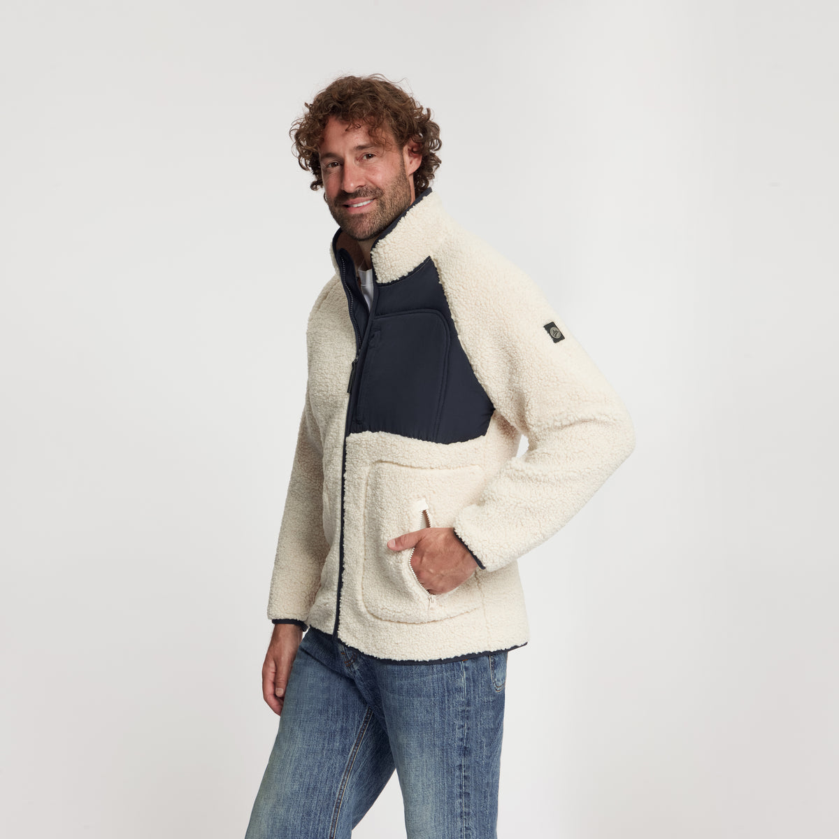 Omar Men - Outdoor Vest - Teddy - Off-White MV2
