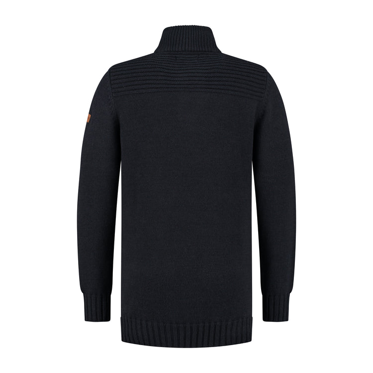 Orsa Men - High collar - Knitted jumper - Navy B
