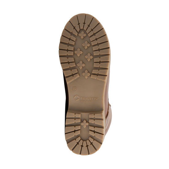Trysil Women - Lace-Up Boots with Zipper - Wool-Lined - Cognac UNS