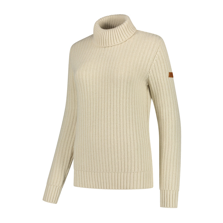 Turtleneck Boda Women - Knitted jumper - Ecru FL