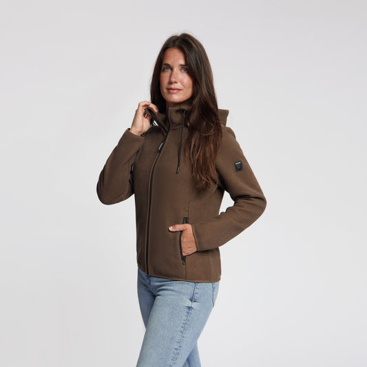 Tilde Women - Outdoor Vest - Fleece - Dark Brown MV2